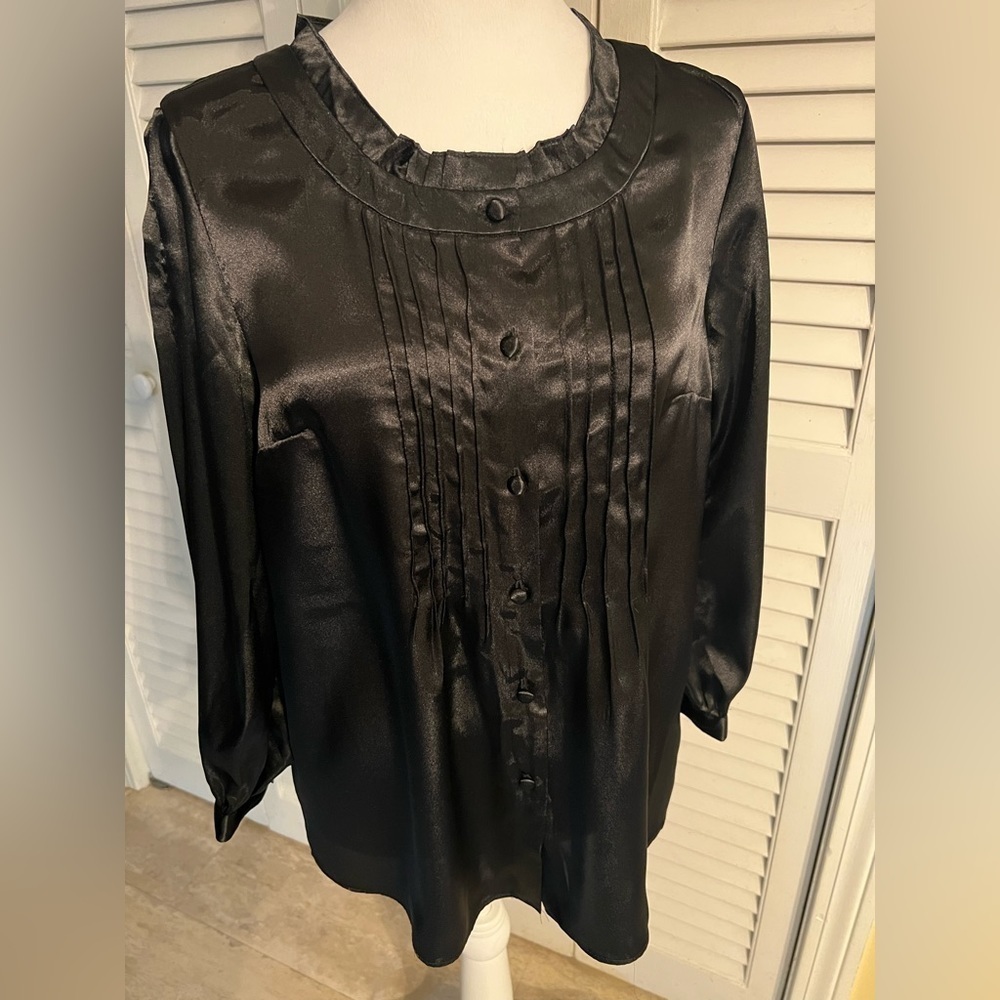 Jaclyn Smith vintage black blouse size S